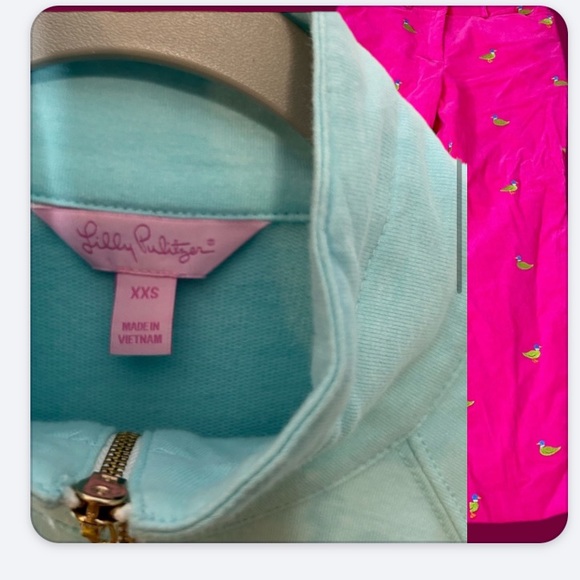 Lilly Pulitzer Skipper Popover UPF Turquoise XXS - Picture 2 of 4